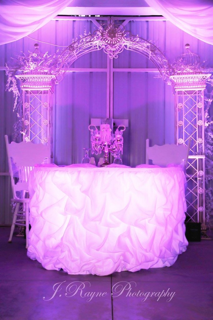 Michael Anthony Productions Purple Up Lighting and Accent Lighting Saxon Manor Shabby Chic Barn 2